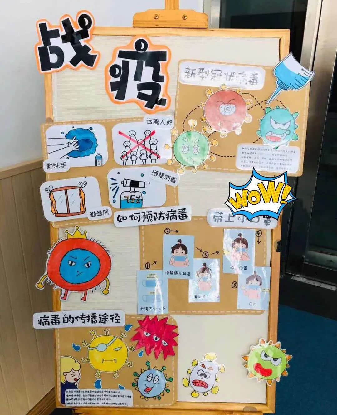 拯救你的环创灵感——开学防疫情主题环境布置 · 配图